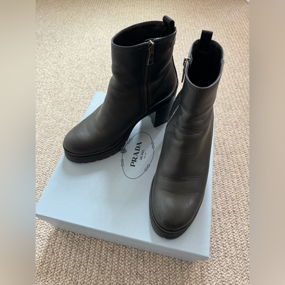 Prada Women’s Lug Booties Black - Picture 1 of 4